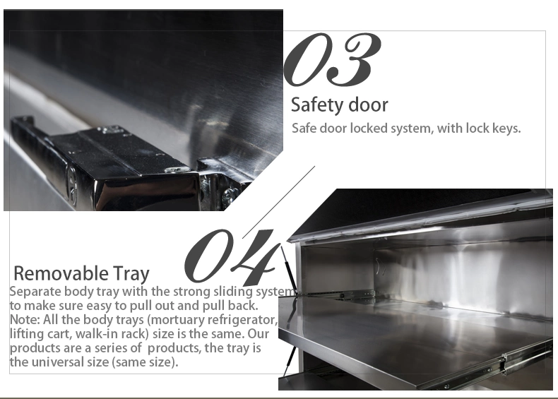 Roundfin 2-3 Bodies Side Open Door Style Dead Body Storage Mortuary Refrigerator