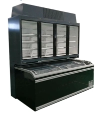 Commercial Supermarket Refrigerator for Fish Open Top Ice Frozen Sea Food Meat Display Fridge Showcase Fish Freezer