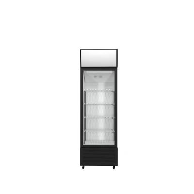 Glass Door Drink Beverage Fridge Display Freezer, Supermarket Double Door Commercial Fridge